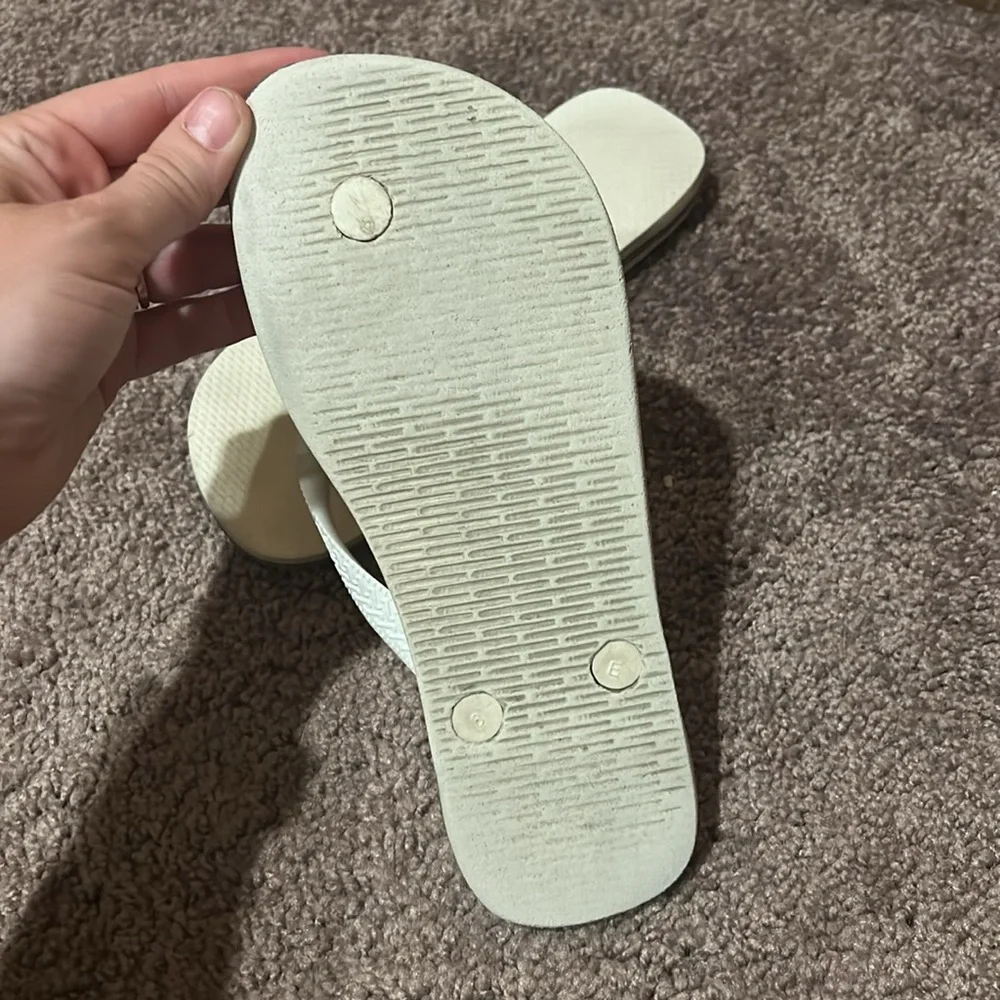Havaianas unisex white rubber flip-flops